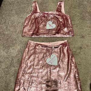 Buddy Love pink sequin set